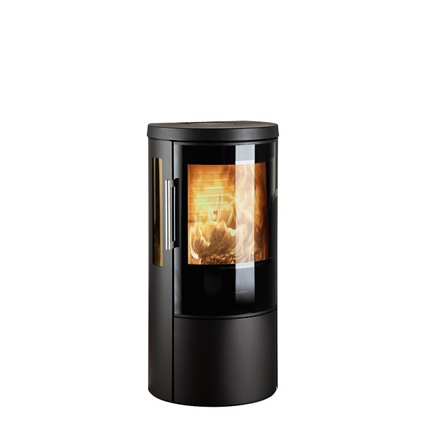 WAM 3630 modern wood burning stove with panoramic glass