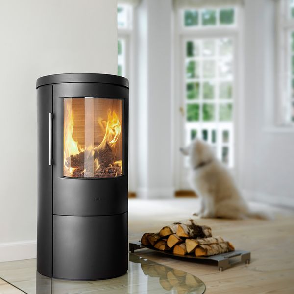 HWAM 3640 stove black finish with side glass