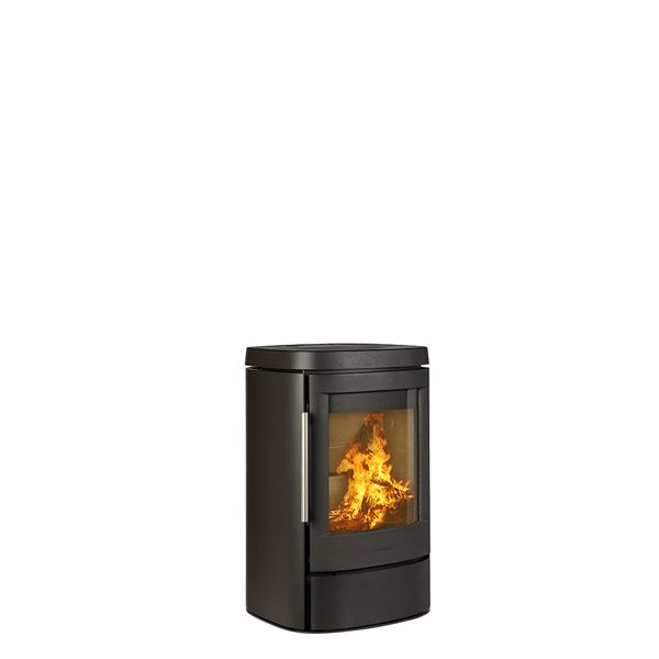 HWAM 4520 wood burning stove modern no base black finish Danish design