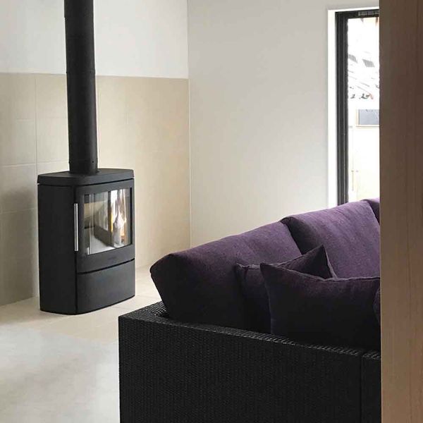 HWAM 4620 wood burning stove classic door grey finish