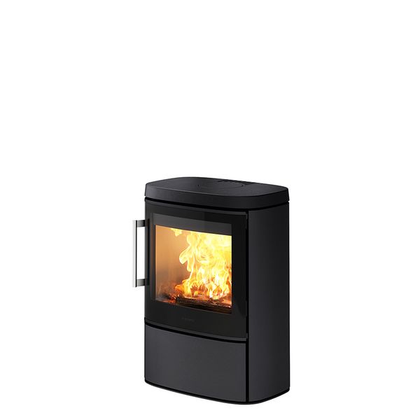 HWAM 4620 wood burning stove modern door black finish