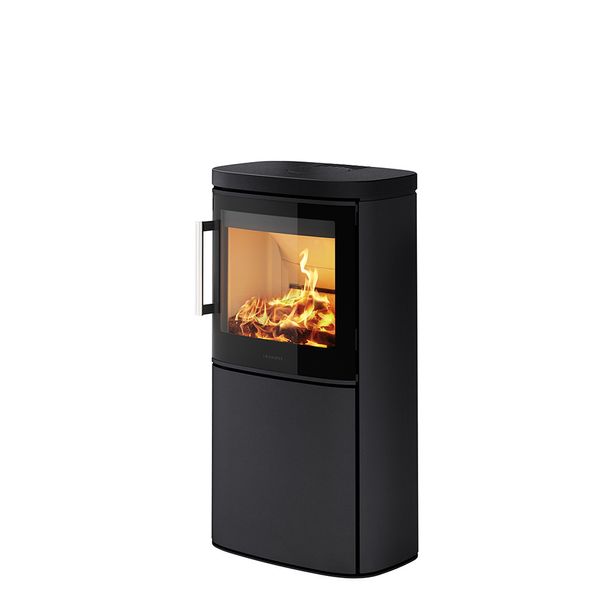 HWAM 4640 wood burning stove modern door black finish