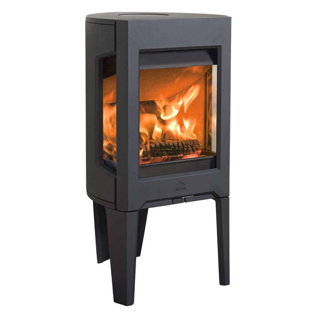 Jotul F 163 front view, black paint