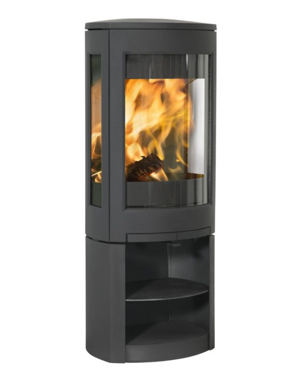 Jotul F 371 Open Base in black, front view