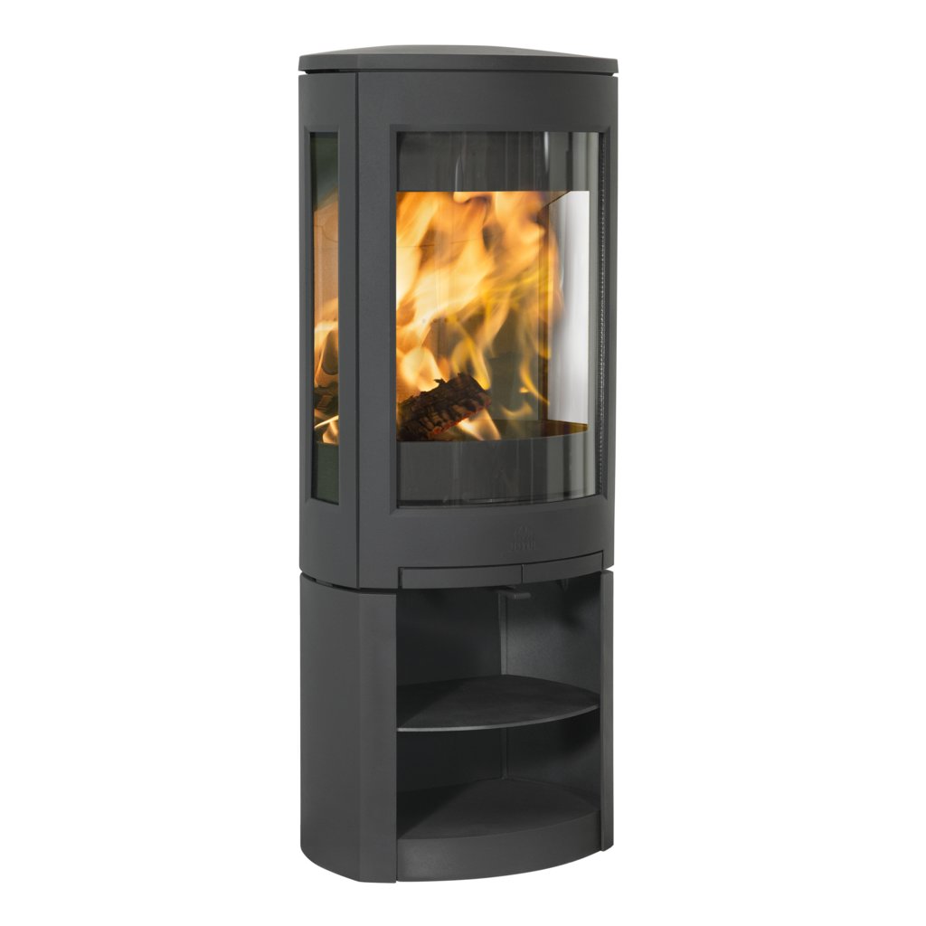 Jotul F 371 Open Base in black, front view