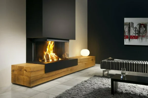 W66/48S Three-sided Wood Fireplace