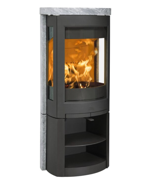 Jotul F 377 product only, front view with soapstone