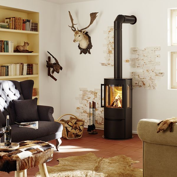 Wiking Luma 3 Wood Burning Stove, living room setting