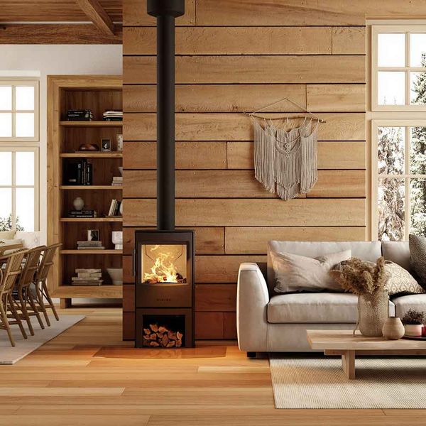 WIKING Mini 4 with wood storage, living room setting