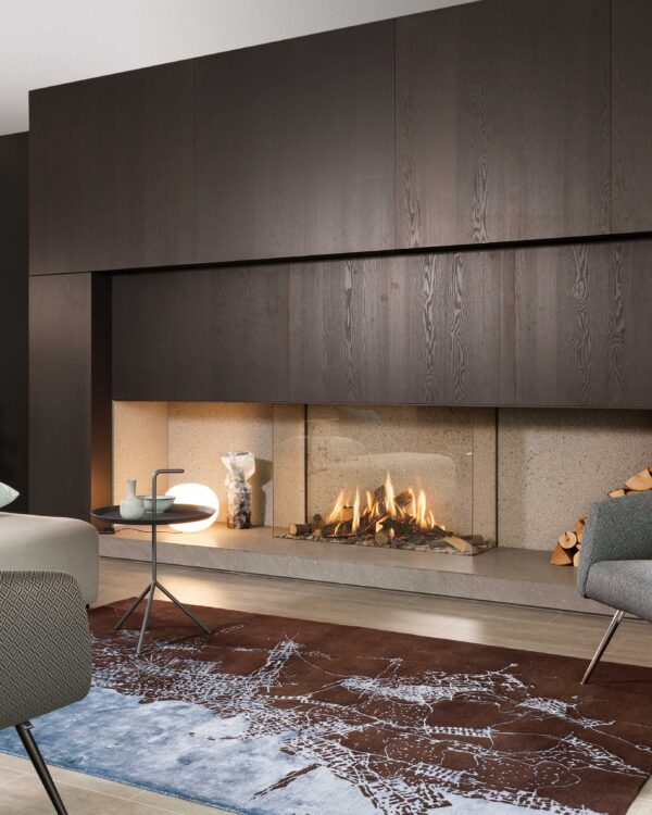 Kalfire GP115/75S Gas Fireplace, living room setting