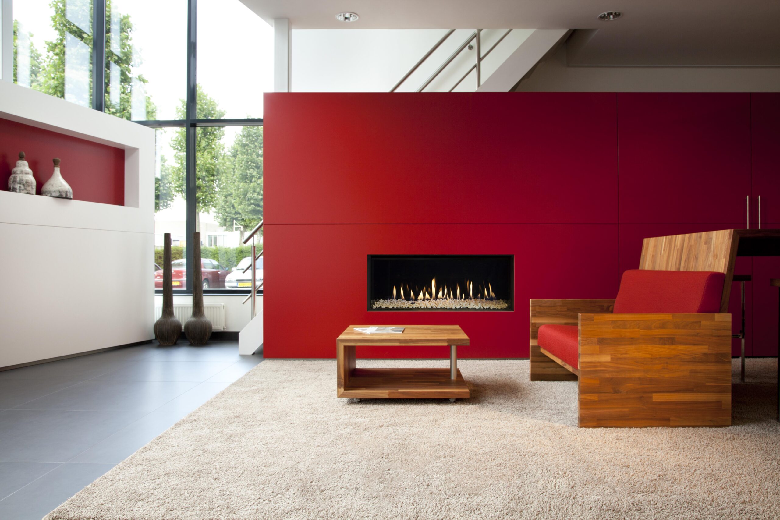 Kalfire G100/41F Gas Fireplace, living room setting