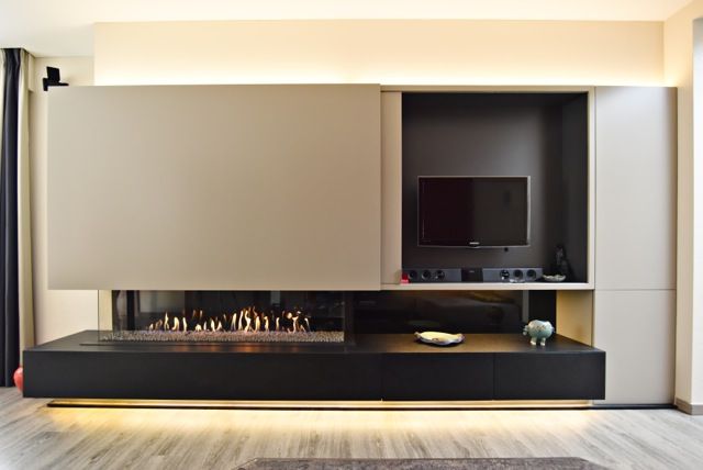 Kalfire G170/37S Gas Fireplace, living room setting