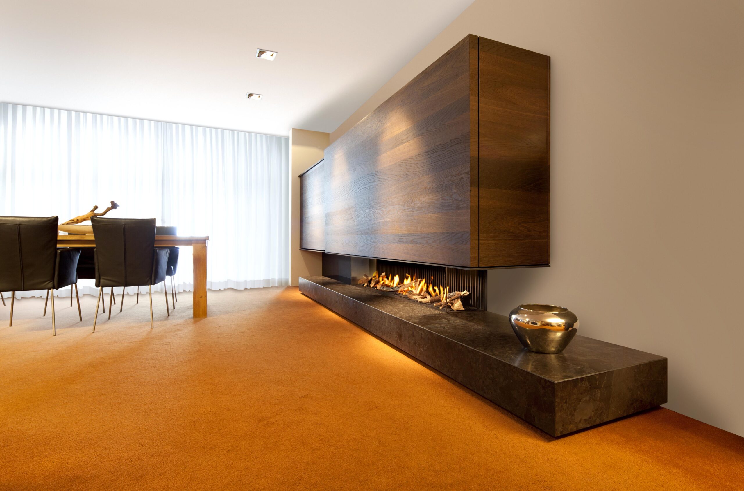 Kalfire G170/37S Gas Fireplace, living room setting