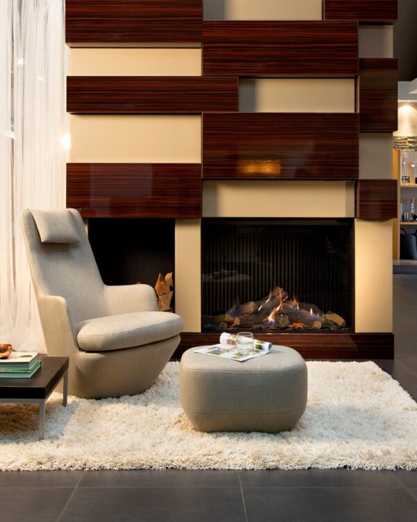 Kalfire GP105/79F Gas Fireplace, living room setting