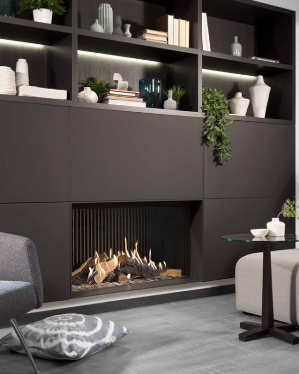 Kalfire GP105/59F Gas Fireplace, living room setting