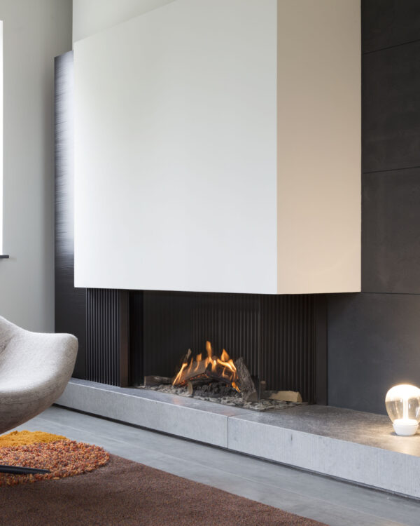 Kalfire GP110/55C Gas Fireplace, living room setting