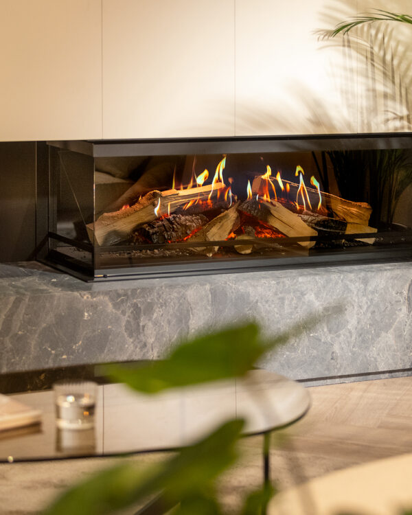 Kalfire E-one 130C Electric Fireplace, living room setting