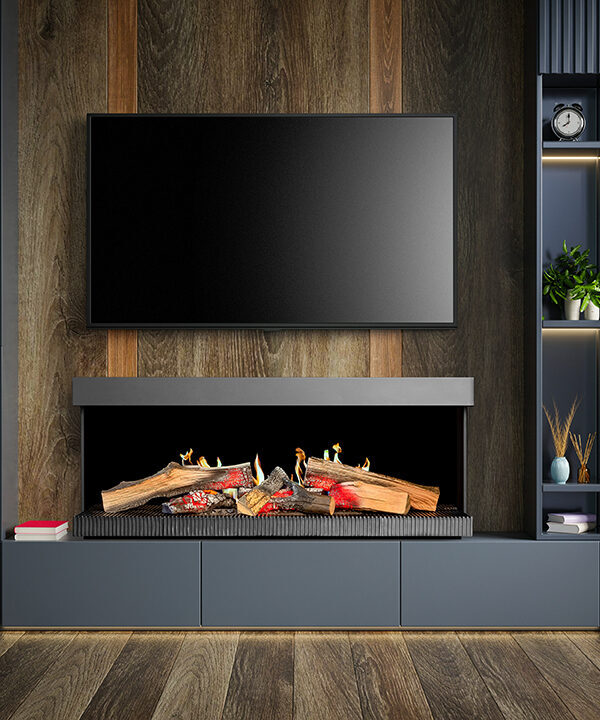 Kalfire E-65" Electric Fireplace Standard, living room setting