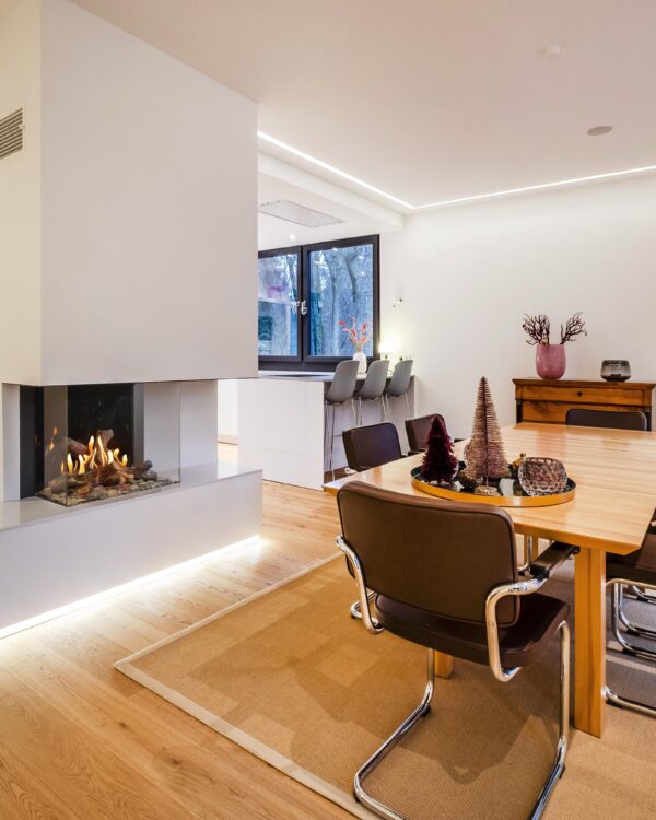 Kalfire GP70/55S Gas Fireplace, living room setting