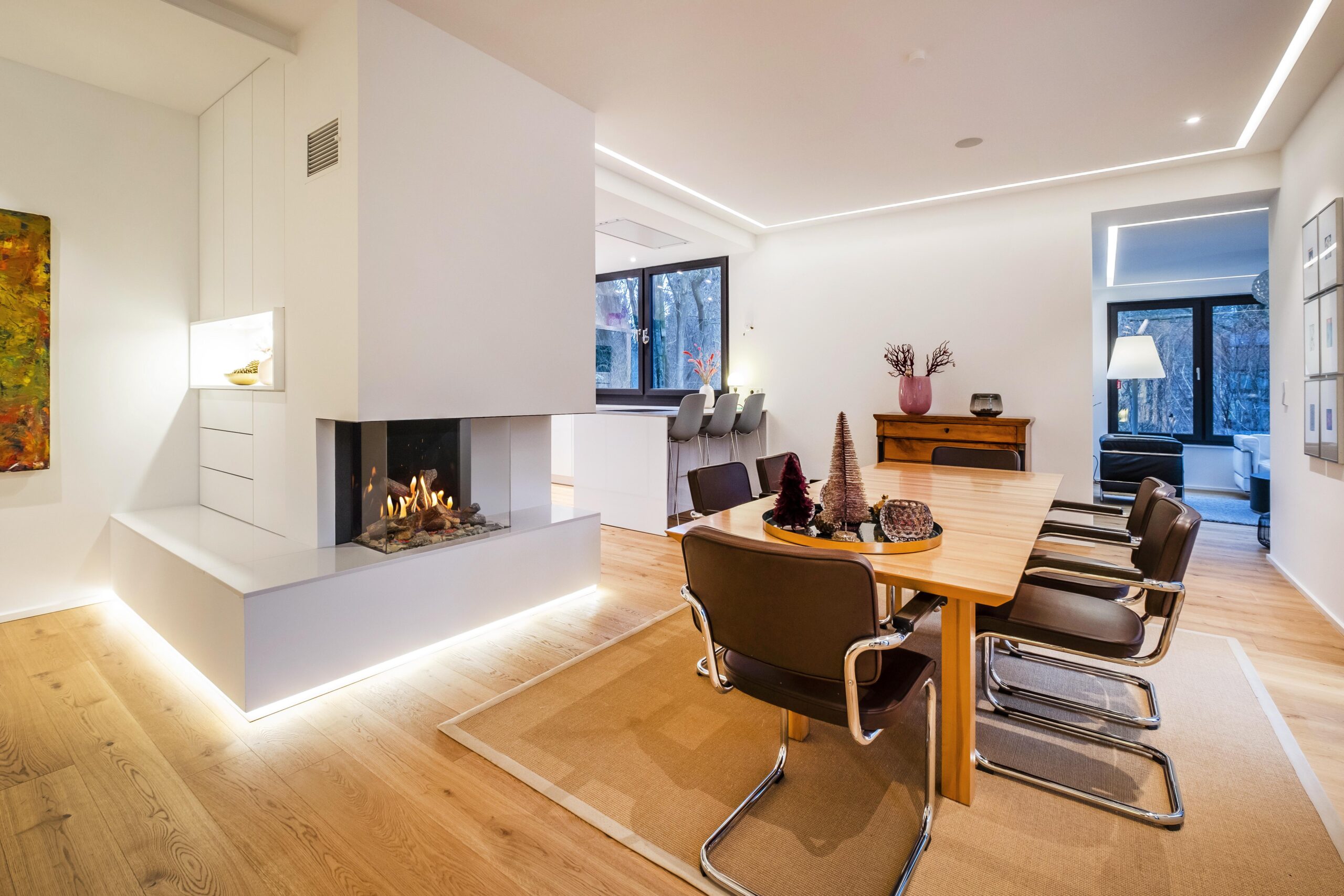 Kalfire GP70/55S Gas Fireplace, living room setting