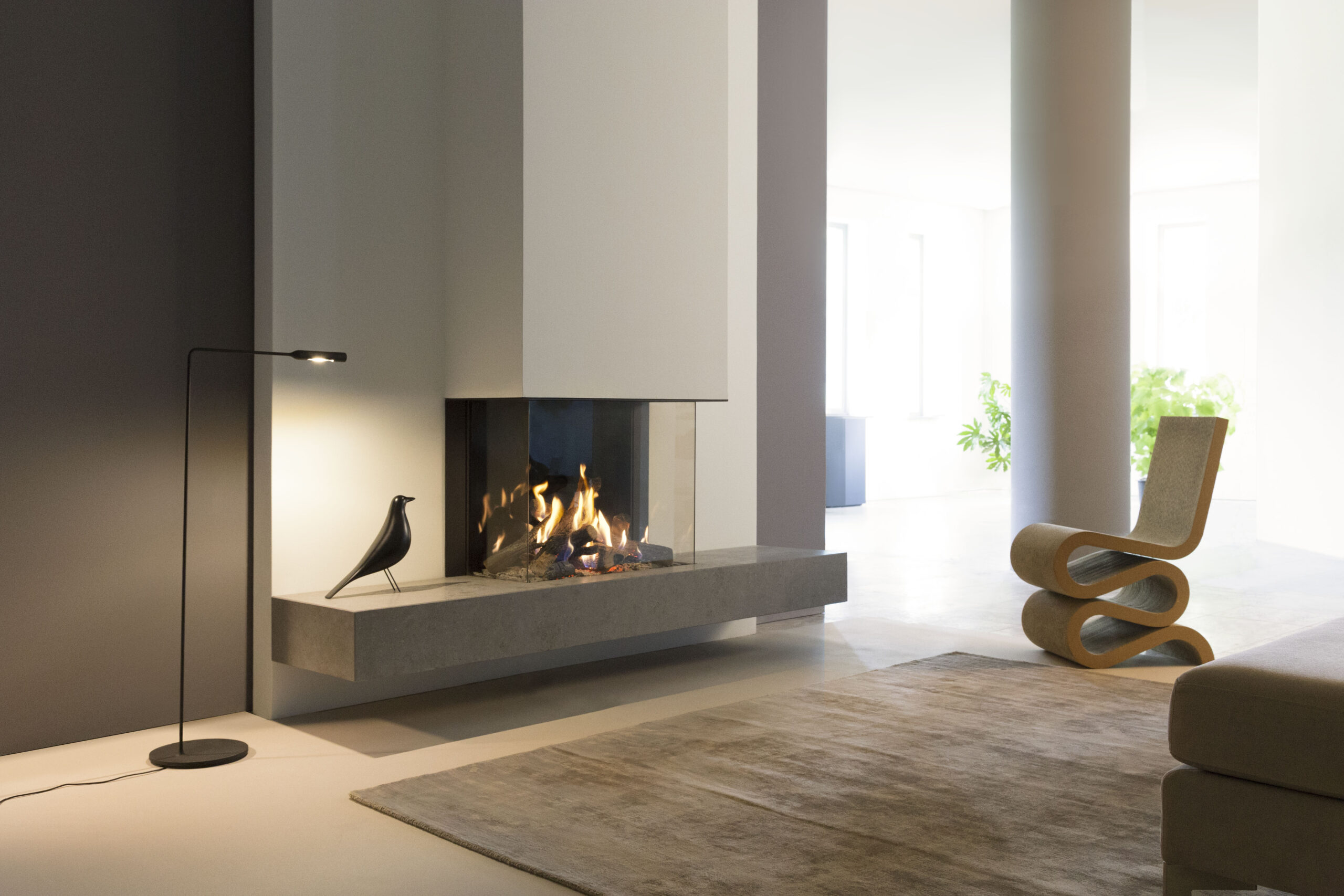 Kalfire GP70/55S Gas Fireplace, living room setting