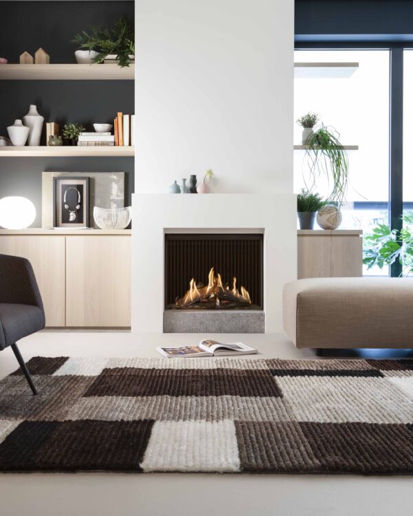 Kalfire GP75/59F Gas Fireplace, living room setting