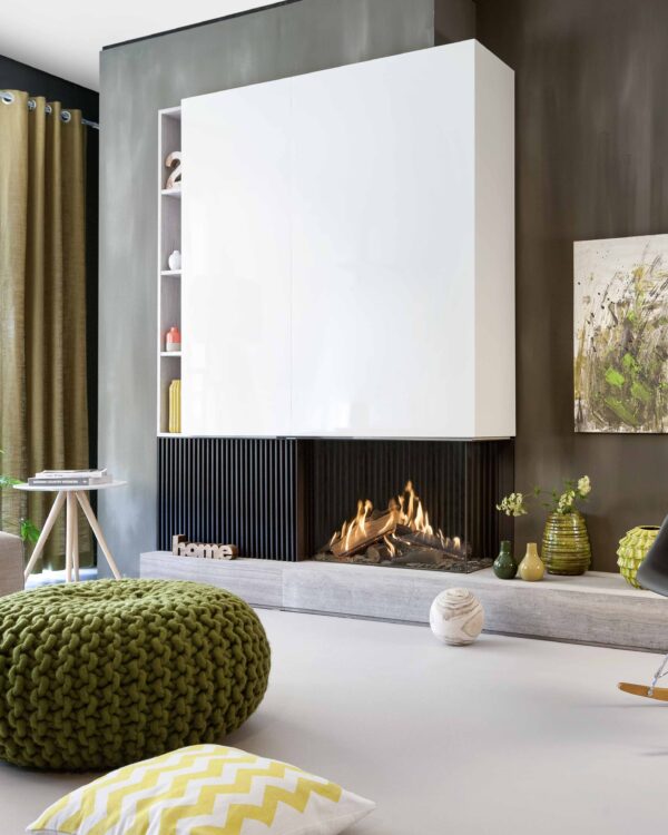 Kalfire GP80/55C Gas Fireplace, living room setting