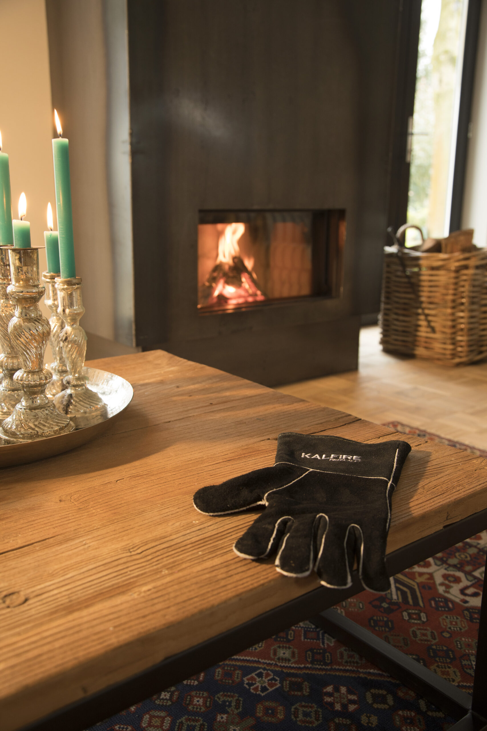 Kalfire W70/33F Wood Fireplace, living room setting