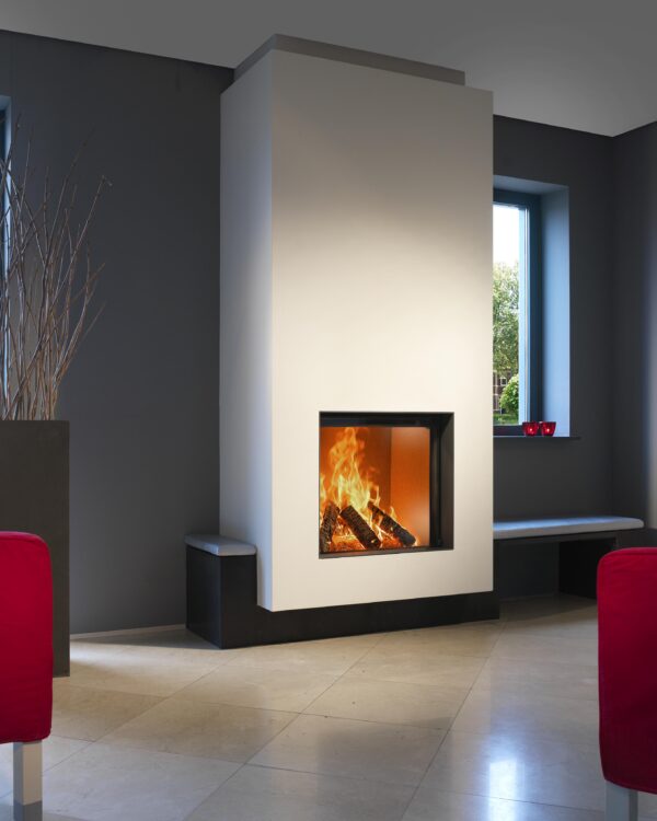 Kalfire W71/62F Wood Fireplace, living room setting