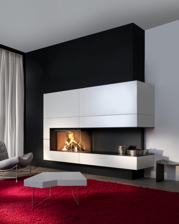 Kalfire W90/47C Wood Fireplace, living room setting