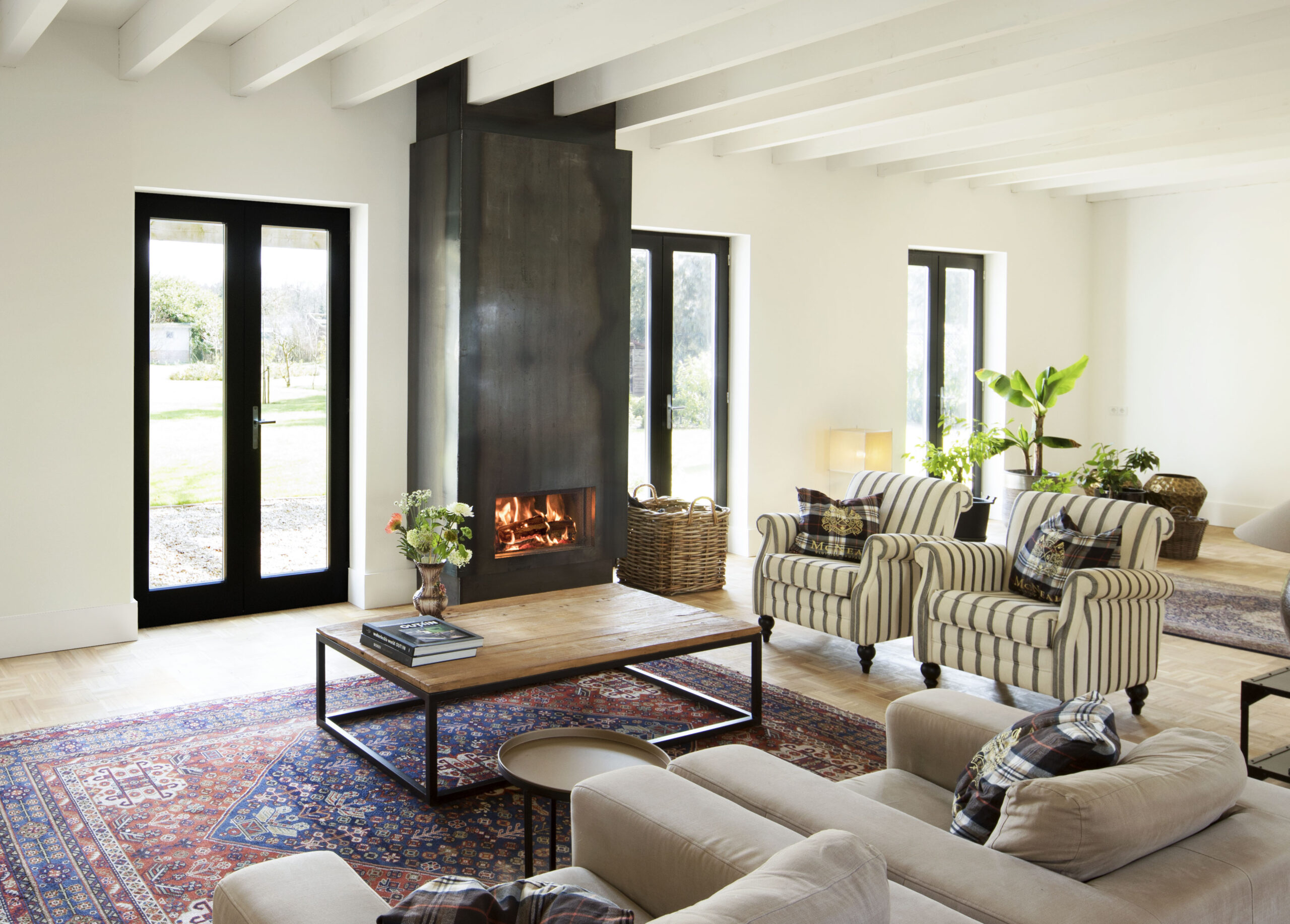 Kalfire W70/33F Wood Fireplace, living room setting