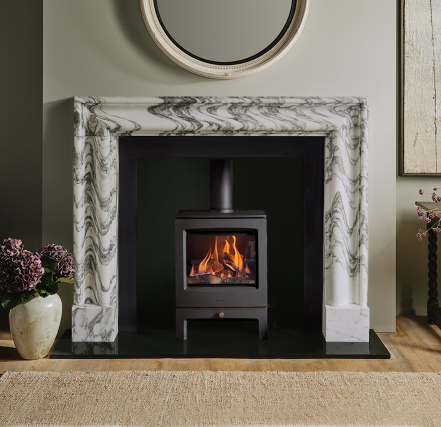 Sanctuary Remote Control Gas Stove, living room setting