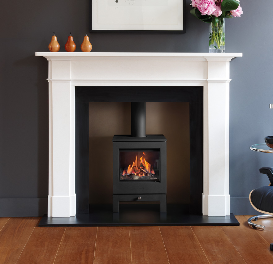 Serendipity Slide Control Gas Stove, living room setting