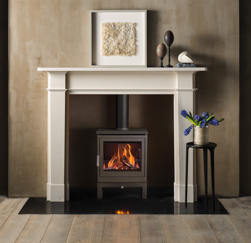 Shoreditch Remote Control Gas Stove, living room setting
