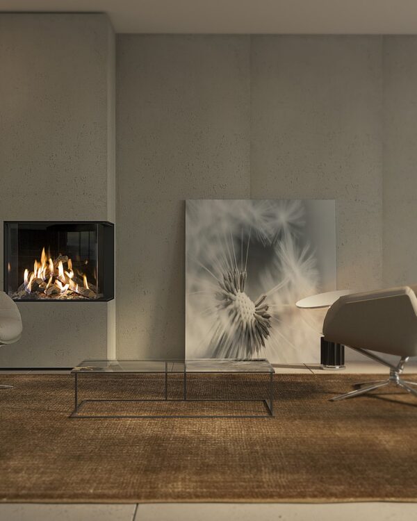 Kalfire GP65/55C Gas Fireplace, living room setting