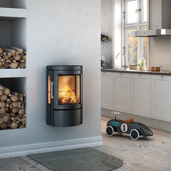 HWAM 2610 black stove wall mounted classic design