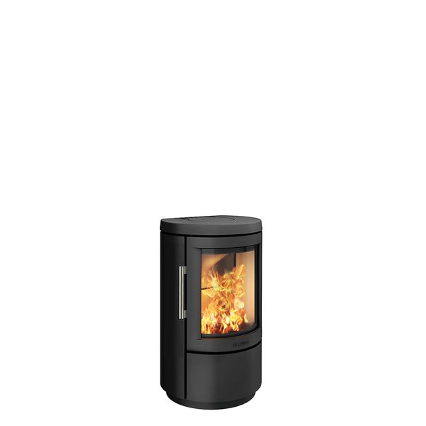 HWAM 2620 black classic wood burning stove without side glass plinth