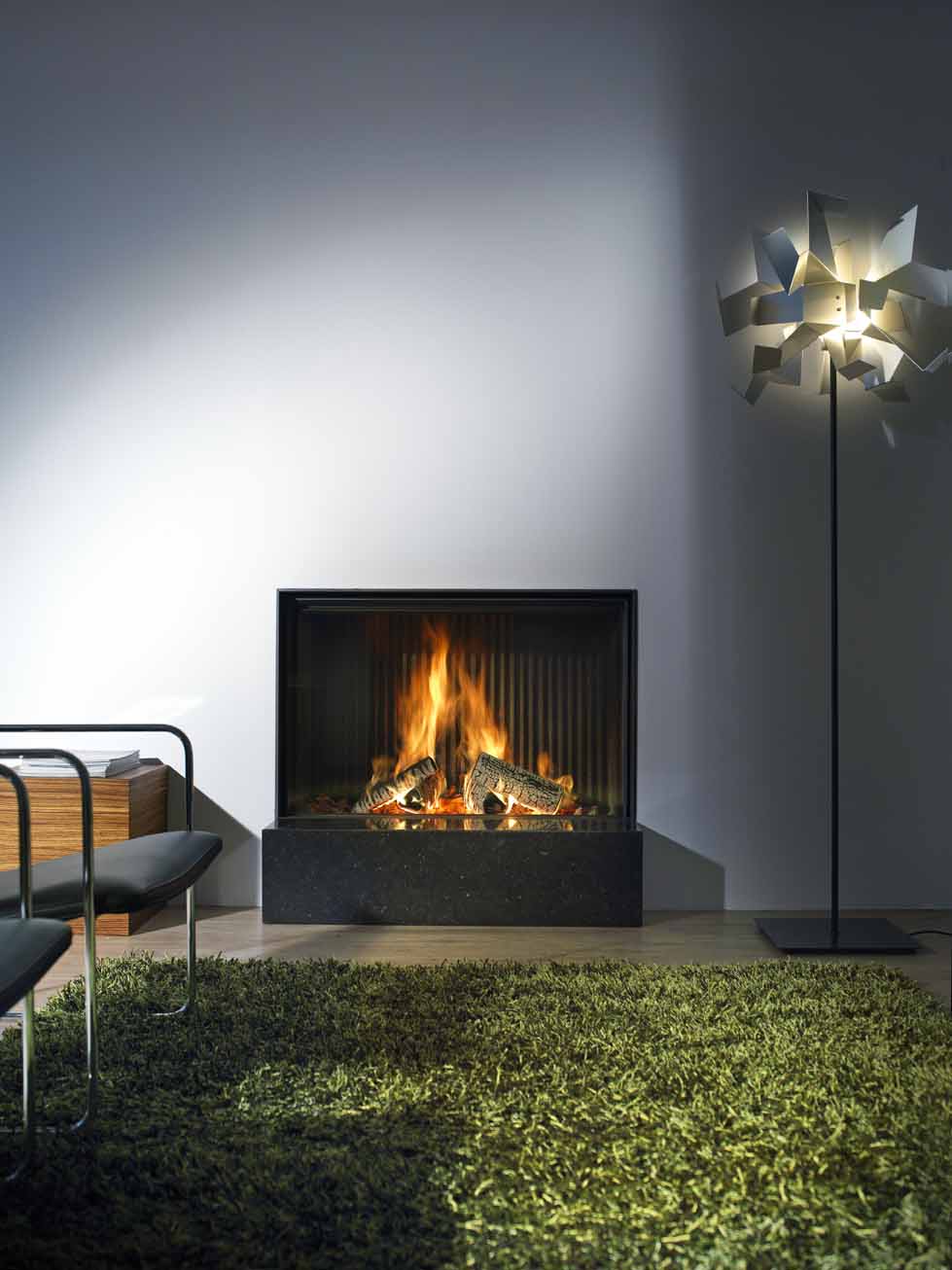Kalfire W100/61F Wood Fireplace, living room setting