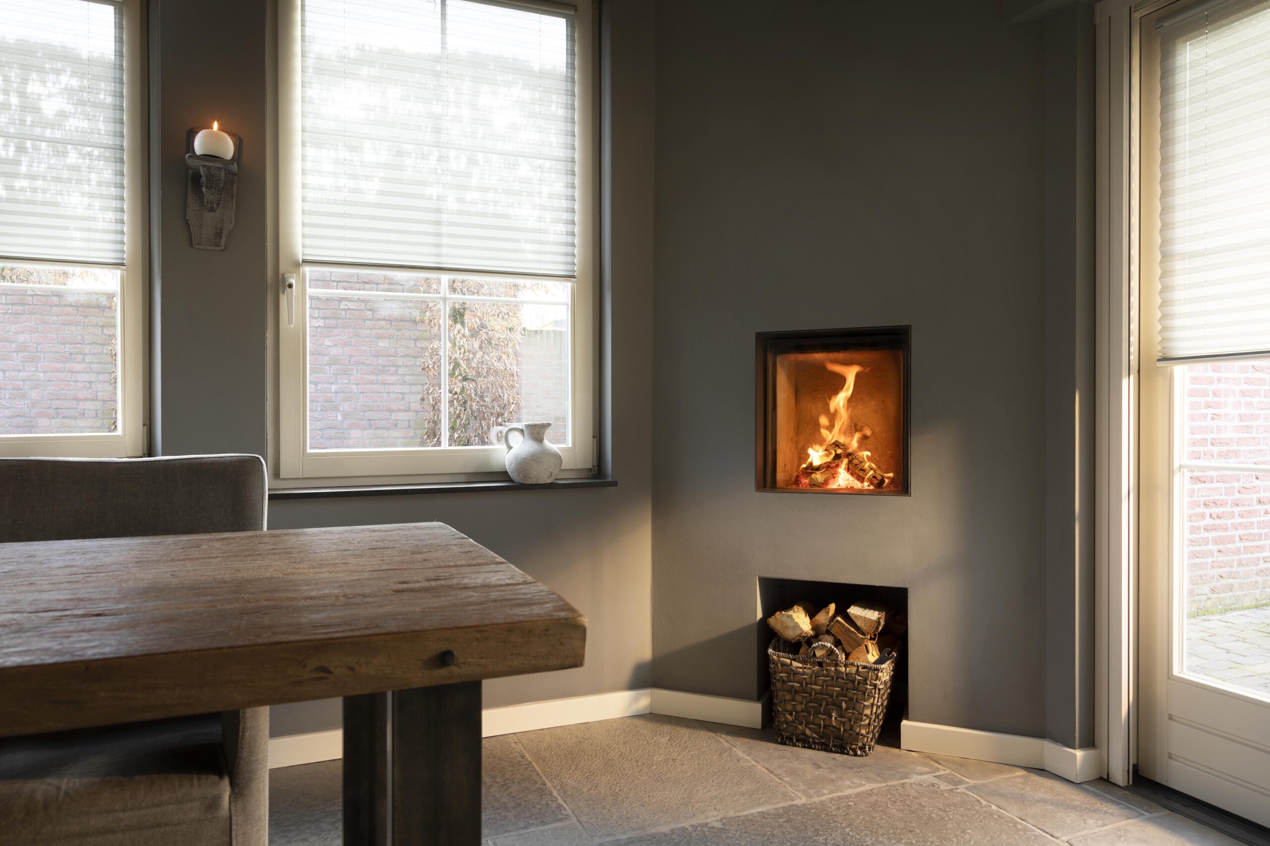 Kalfire W45/48F Wood Fireplace, living room setting