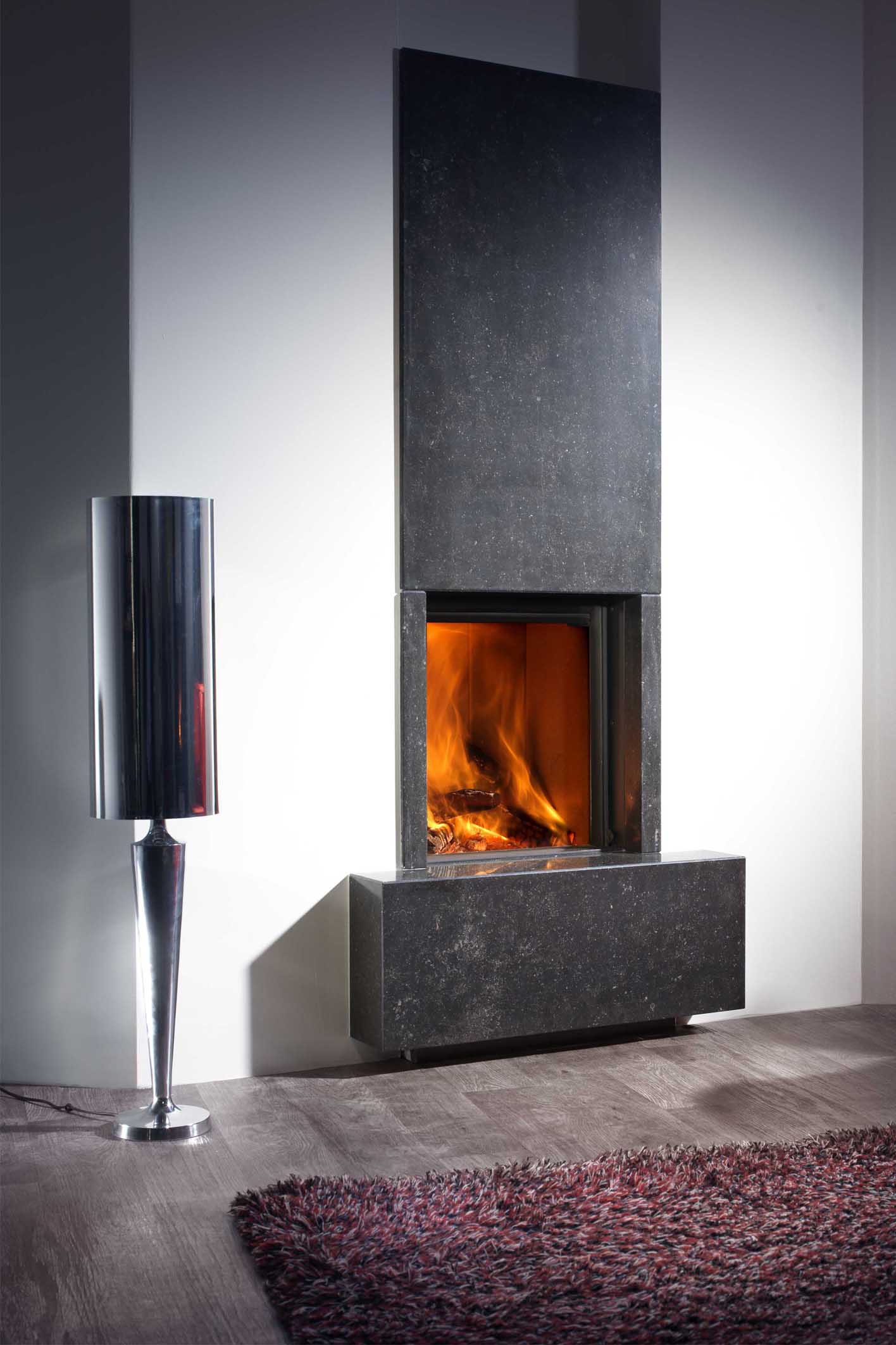 Kalfire W45/48F Wood Fireplace, living room setting