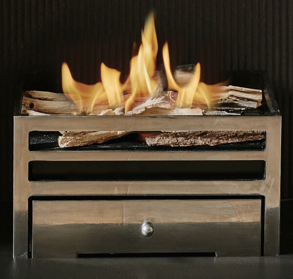 Chesneys FB18 Bioethanol Burner MK4 With Soho Basket, living room setting