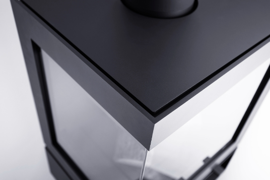 Dik Geurts Bora Corner Freestanding Wood Burning Stove Close Up