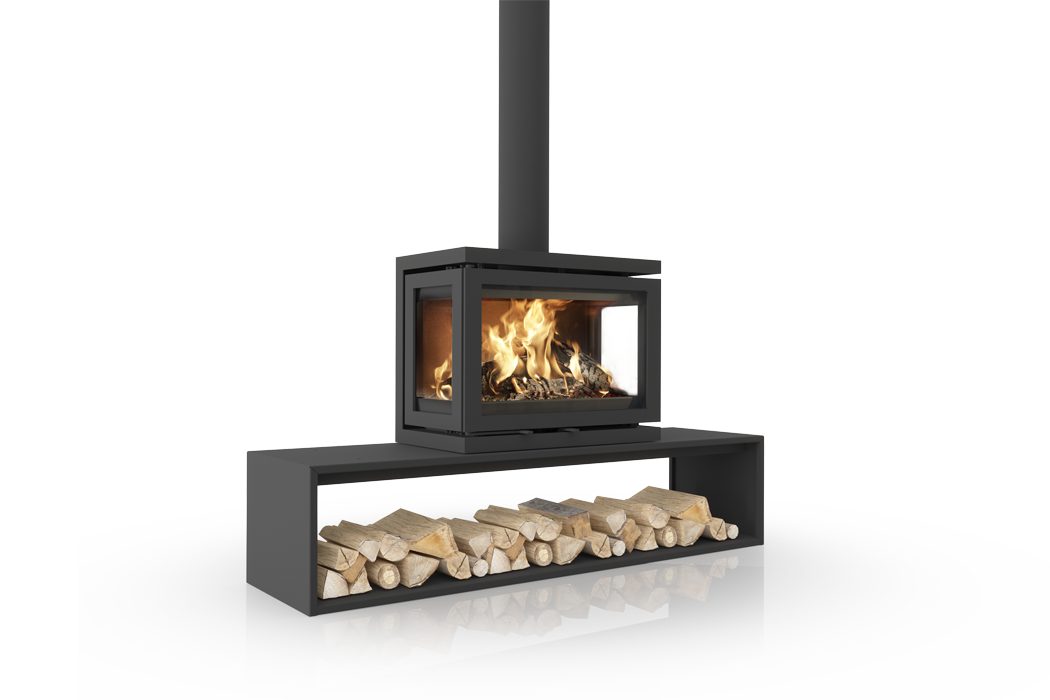 Dik Geurts Vidar Triple Medium Straight Plateau Wood Burning Stove