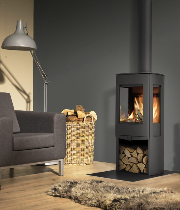 Dik Geurts Folke Wood Burning Stove, living room setting