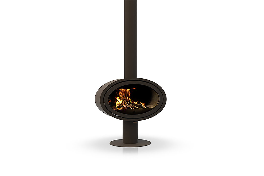 Dik Geurts Oval Front Base Wood Burning Stove
