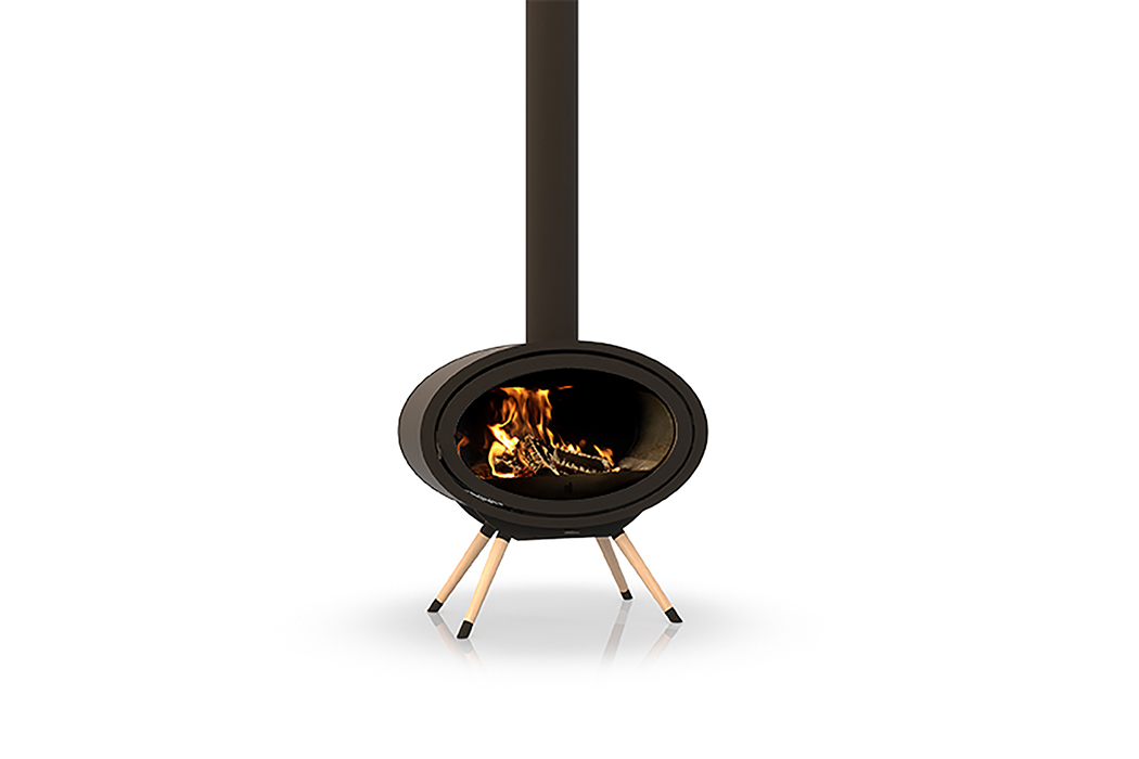 Dik Geurts Oval Front Legs Wood Burning Stove