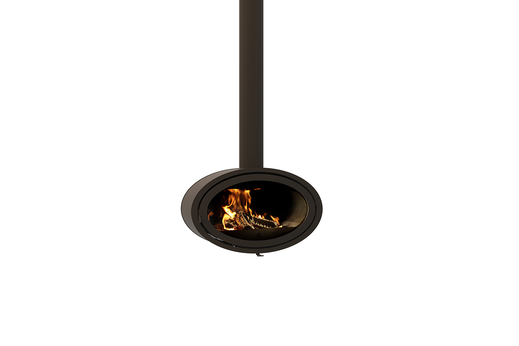 Dik Geurts Oval Front Wall Wood Burning Stove