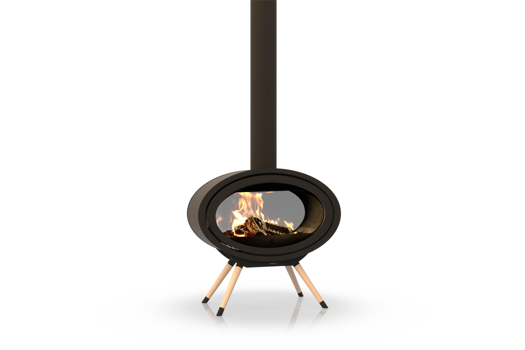 Dik Geurts Oval Tunnel Legs Wood Burning Stove