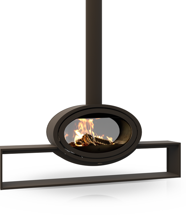 Dik Geurts Oval Tunnel Plateau Wood Burning Stove