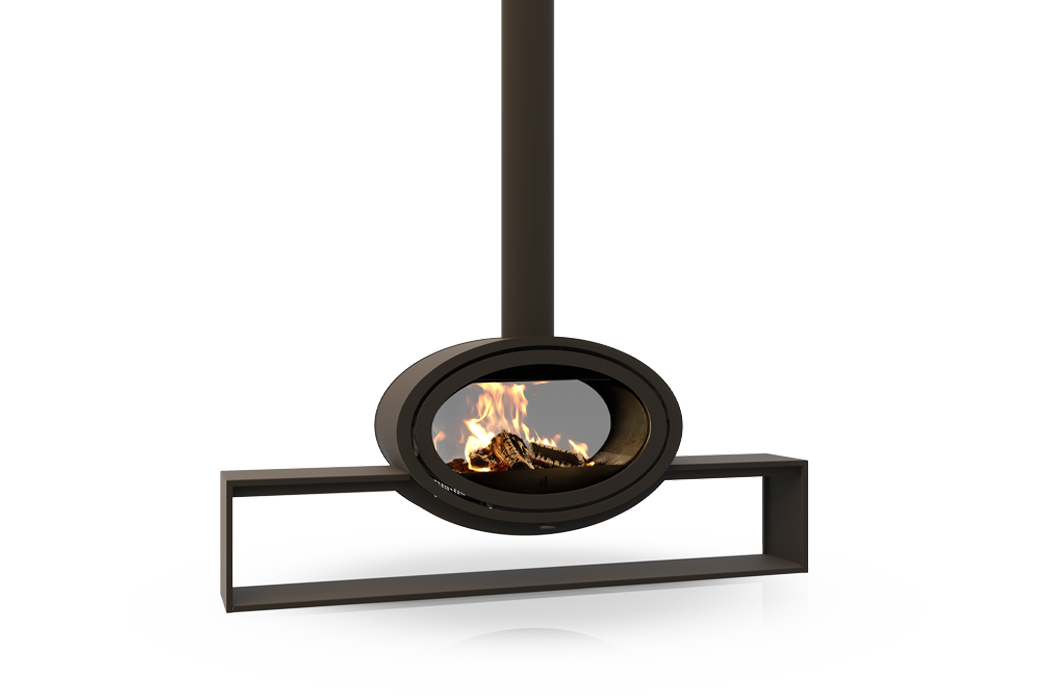 Dik Geurts Oval Tunnel Plateau Wood Burning Stove
